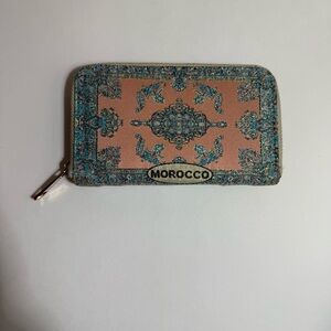 Handcrafted Moroccan Zipper Wallet –Elegant Tapestry Design-Souvenir From Bazaar